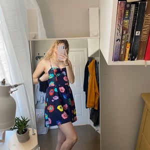 Cute flower mini dress